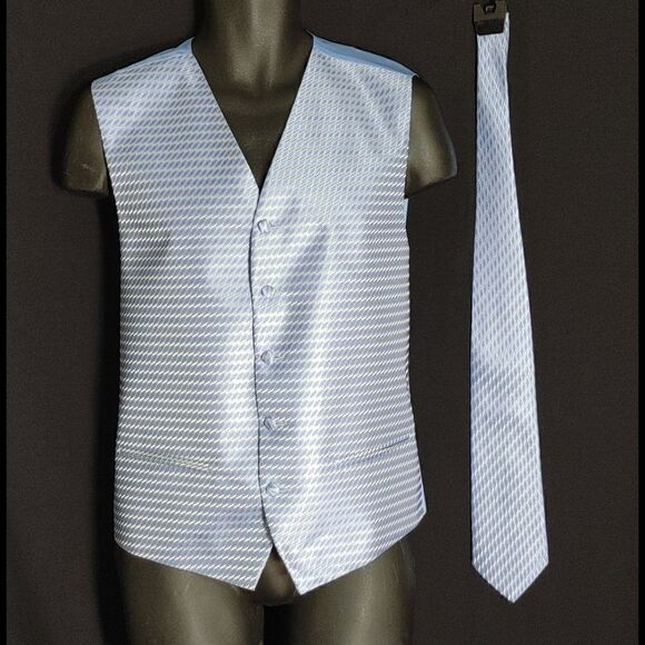 MEN'S SOPRANO 2 PIECE FORMAL TUXEDO VEST & TIE - Picture 1 of 8